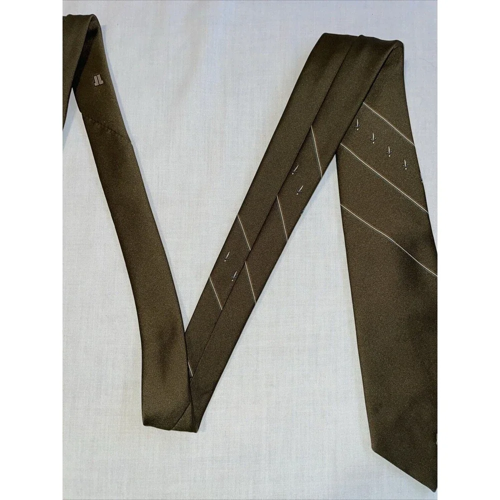 Lanvin Men’s Dress Tie Size 54” Brown 100% Silk Formal Business City